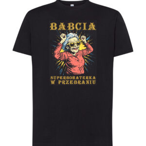 Koszulka S T-shirt Na Prezent Dzień Babci Babcia Superbohaterka Z Nadrukiem