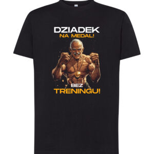 Koszulka XL T-shirt Na Prezent Dzień Dziadka Dziadek Na Medal Z Nadrukiem